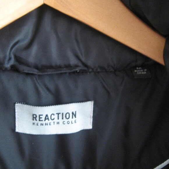 Kenneth Cole Mixed Media Bomber Spring/Fall Jacket, Size Medium, Black - Picture 5 of 10